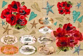 PR * PAPEL ARROZ 35X50CM FLORAL 2390-776