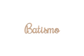 SET 12 PALAVRAS BATISMO 9.8X3X0.3CM MDF