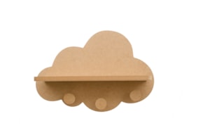 NUVEM 40X27X1.2CM C/PRATELEIRA 34.5X10X1.2CM MDF