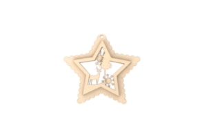 SET 4 APLICACOES ESTRELA 3D 11X10X0.3CM CHOUPO