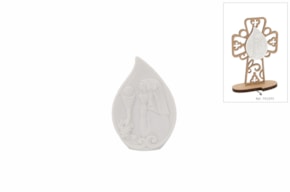 SET 2 PLACAS 6CM C/MENINA COMUNHAO