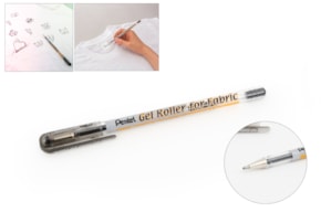 CANETA GEL PRETO PARA TECIDO BN15-A /12 PENTEL