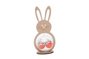 CONEJO C/BASE 12.9X27.8X0.5CM DM C/BOLA ACRILICA 10CM