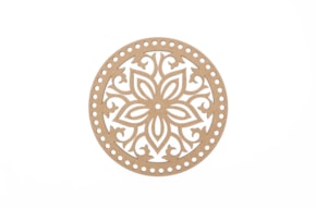 SET 2 BASES REDONDAS COM FUROS D.20X0.3CM MDF