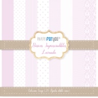 PR * BLOCO 25 PAPEIS SCRAP MINI 17x17cm LAVANDA PFY-2298