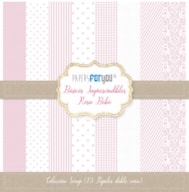 BLOC 10 PAPEIS SCRAP 30.5X30.5CM BASICS ROSA BEBE PFY-1702