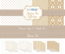 PR * BLOCO 12 PAPEIS SCRAP 30.5X30.5CM BASICS GOLD PFY-1382