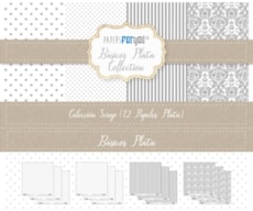 PR * BLOCO 12 PAPEIS SCRAP 30.5X30.5CM BASICS SILVER PFY-1383
