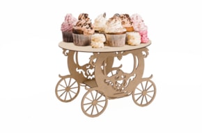 KIT COCHE WITH BASE FOR CAKE 28X30X21.5X0.3CM MDF