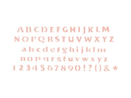 STENCIL 21X15CM  ABECEDARIO 300021242 ACRILEX