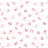 TELA 100X150CM ROSA PATAS PUPPY