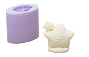 MOLDE SILICONE ESTRELA 3D INFANTIL 4.5X4.2CM MLD108