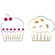 STENCIL 10X10CM CUPCAKE 300051226 ACRILEX