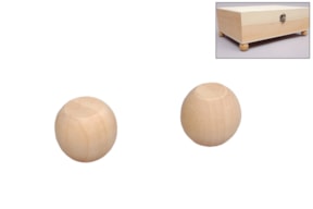 SET 8 BOLAS MADEIRA 2.3X2.4CM
