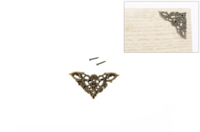 SET 16 METAL CORNERS 4.9x2.5CM