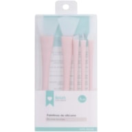 SET 5 PINCEIS SILICONE ROSE 13.5-15CM