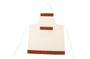 DELANTAL DE COCINA  62.5 X 75 /100CM AJEDREZ ROJO 2034N