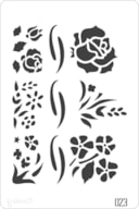 STENCIL 20X30CM  023 FLORES