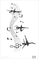 STENCIL 20X30CM  029 BAILARINAS