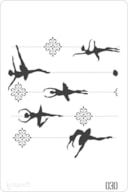 STENCIL 20X30CM  030 BAILARINAS