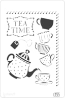 STENCIL 20X30CM  055 TEA TIME