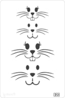 STENCIL 20X30CM  068 RABBIT