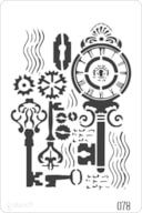 STENCIL 20X30CM   078 CHAVES