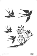 STENCIL 20X30CM  090 ANDORINHAS
