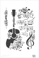 STENCIL 20X30CM  100 MUSICA