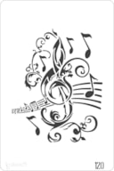 STENCIL 20X30CM  120 MUSICA