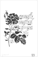 STENCIL 20X30CM  123 ROSA