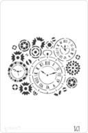 STENCIL 20X30CM  141 RELOGIOS
