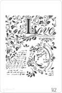 STENCIL 20X30CM  142 LOVE