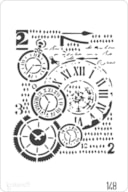 STENCIL 20X30CM  148 RELOGIOS