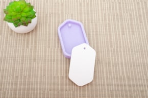 MOLDE SILICONE PLACA C/FURO 9X5X0.9CM MLD127