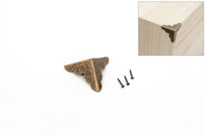 SET 12 CANTOS METALICOS 2.5X2.5X2.5CM