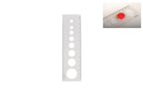 Quilling ruler/ circles, 16x4.5cm, from ø0,7cm-2.5cm RAYHER