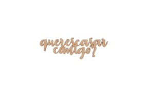 SET 6 FRASES "QUERES CASAR COMIGO" 13X4.2X0.3CM MDF