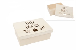 CAIXA FELIZ PÁSCOA 22X15X8CM