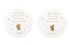 CAÇA SONHOS NASCIMENTO PERSONALIZAVEL D.22X0.3CM MDF BRANCO