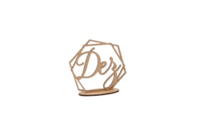 PLACA NÚMERO DEZ 11X10.4X0.3CM MDF COM BASE