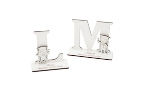 LETRA PERSONALIZAVEL 10X0.3CM MDF BRANCO COM FINALISTA 6CM