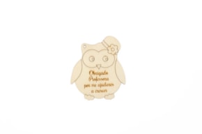 SET 12 MOCHOS "Obrigado Professora" 7.2X8.3X0.3CM CHOUPO