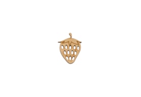 SET 12 STRAWBERRY BUTTONS 1.9X2.5X0.3CM MDF