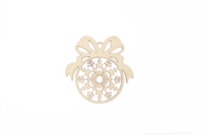 SET 4 BOLAS DE NATAL RENDILHADAS 12X12.6X0.3CM CHOUPO