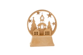 CENÁRIO ALDEIA DE NATAL 20X19X0.3CM MDF C/BASE 17X7X1.2CM MF