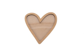KIT SHAKER BOX CORAÇÃO 14.9X15X0.9CM MDF