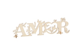 SET 2 PALAVRAS AMOR 30X8.4X0.3CM CHOUPO