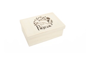 CAIXA FELIZ PÁSCOA 22X15X8CM
