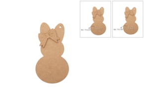 SET 2 COELHOS MENINA 9.8X18X0.3CM MDF